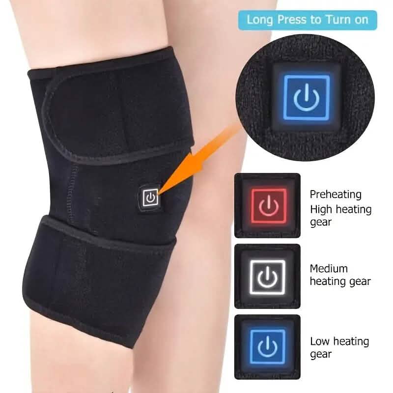 Heated Knee Pads with Massage Function Wellness - DailySale