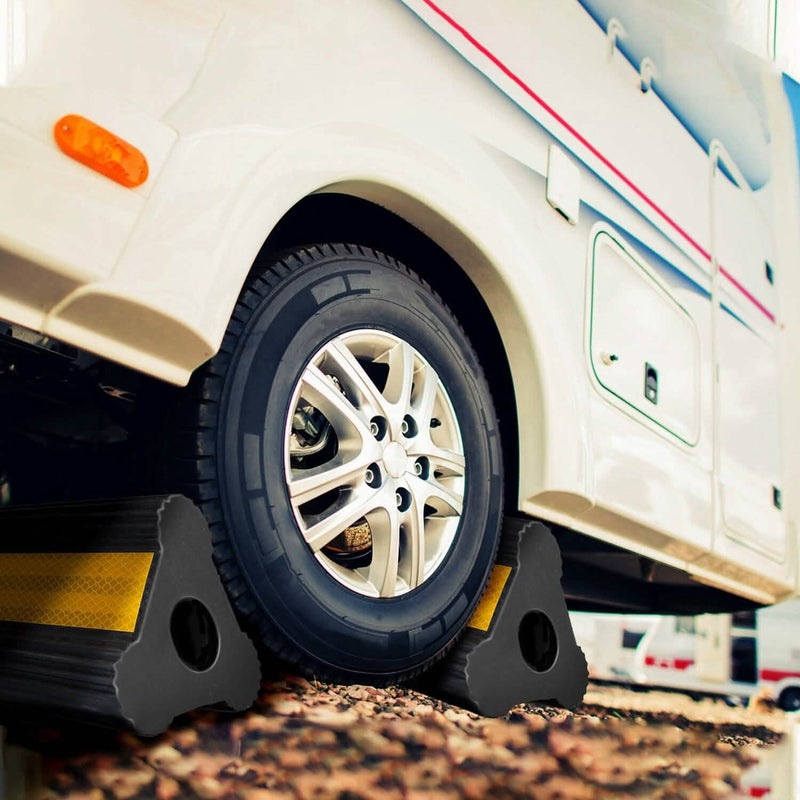 Heavy Duty Rubber Wheel Chocks Automotive - DailySale