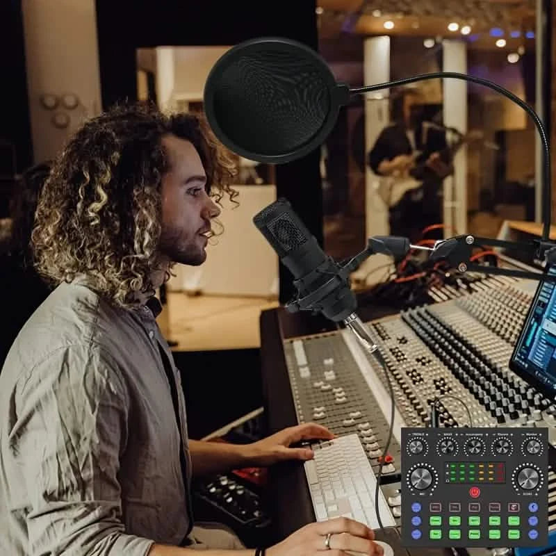 High-end Professional Podcast Equipment Kit and BM800 Condenser Microphone Audio Accessories - DailySale