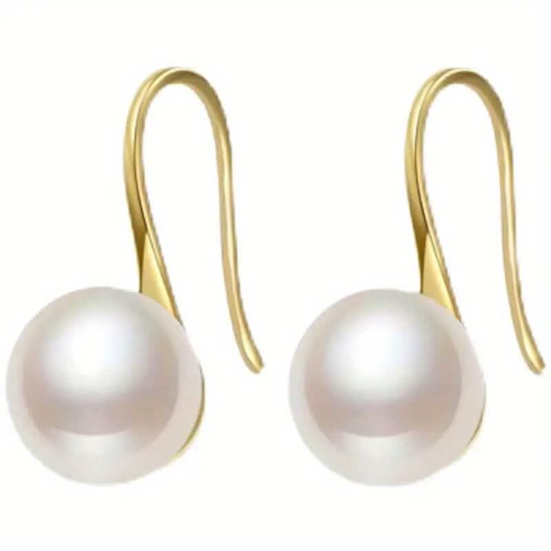 High-Heeled Shoes Pearl Earrings Earrings Gold - DailySale