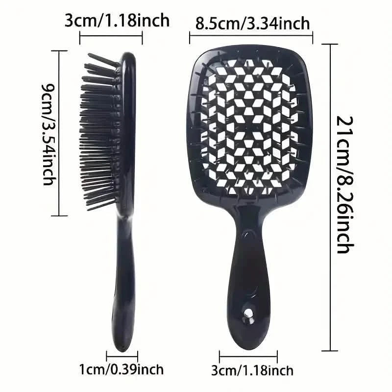 Hollow Out Hairdressing Comb Anti-Static Detangling Hair Brush Scalp Massage Hair Brush For All Hair Types Beauty & Personal Care - DailySale