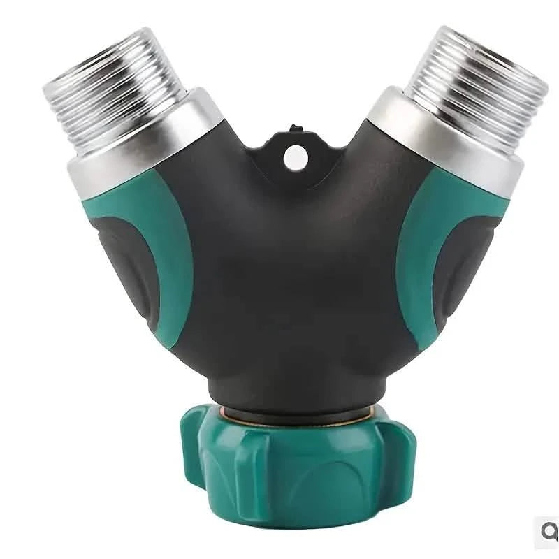 Hose Splitter 2 Way 3/4" Faucet Y Connector with Shut-off Valve Garden & Patio - DailySale