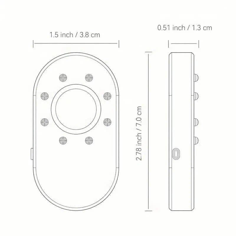 Hotel Hidden Camera Detector Finder, Infrared Detector, Travel Mini Portable Anti-Peeping Anti-Monitoring Camera Scanner Smart Home & Security - DailySale