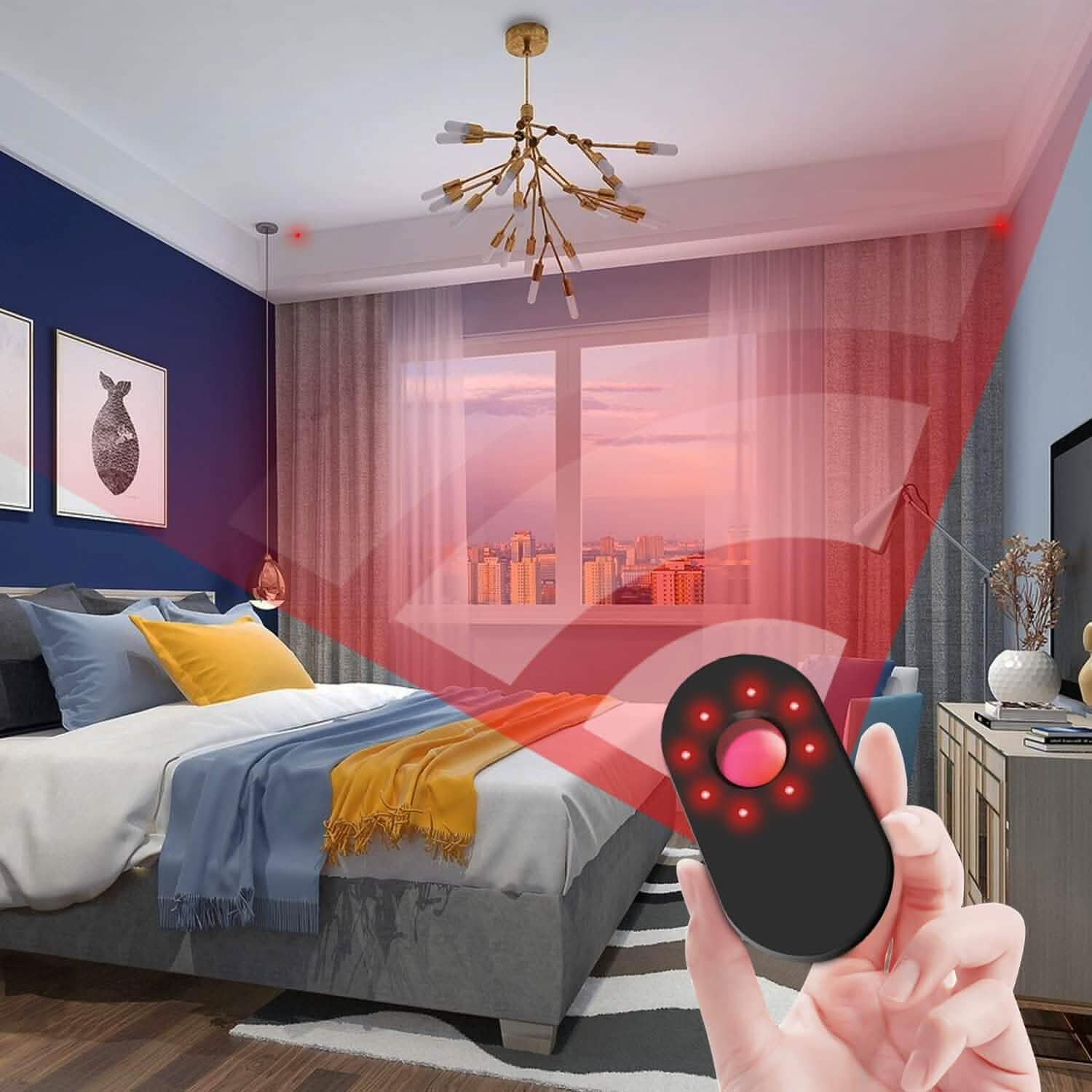 Hotel Hidden Camera Detector Finder, Infrared Detector, Travel Mini Portable Anti-Peeping Anti-Monitoring Camera Scanner Smart Home & Security - DailySale