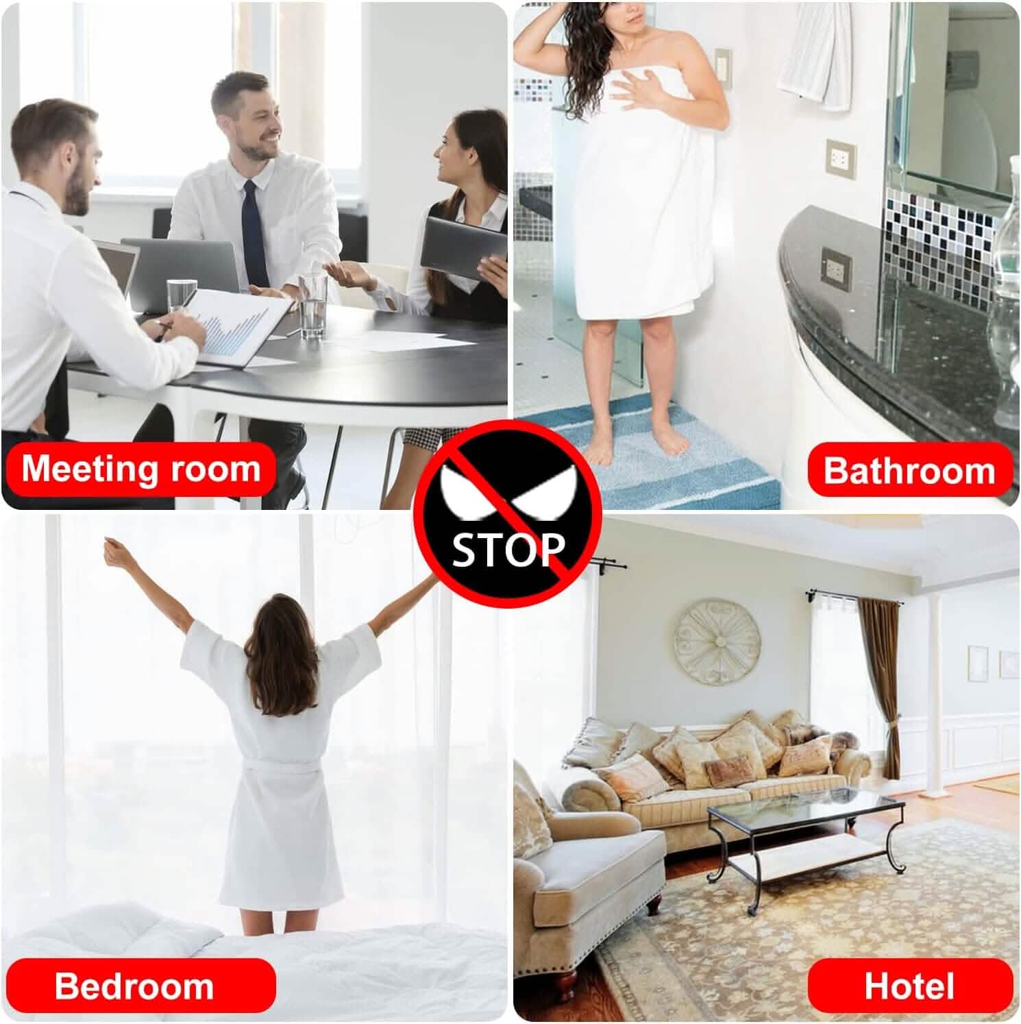 Hotel Hidden Camera Detector Finder, Infrared Detector, Travel Mini Portable Anti-Peeping Anti-Monitoring Camera Scanner Smart Home & Security - DailySale