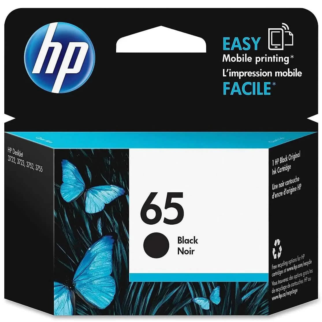 HP 65 Original Ink Cartridge N9K01AN N9K02AN Computer Accessories Black - DailySale