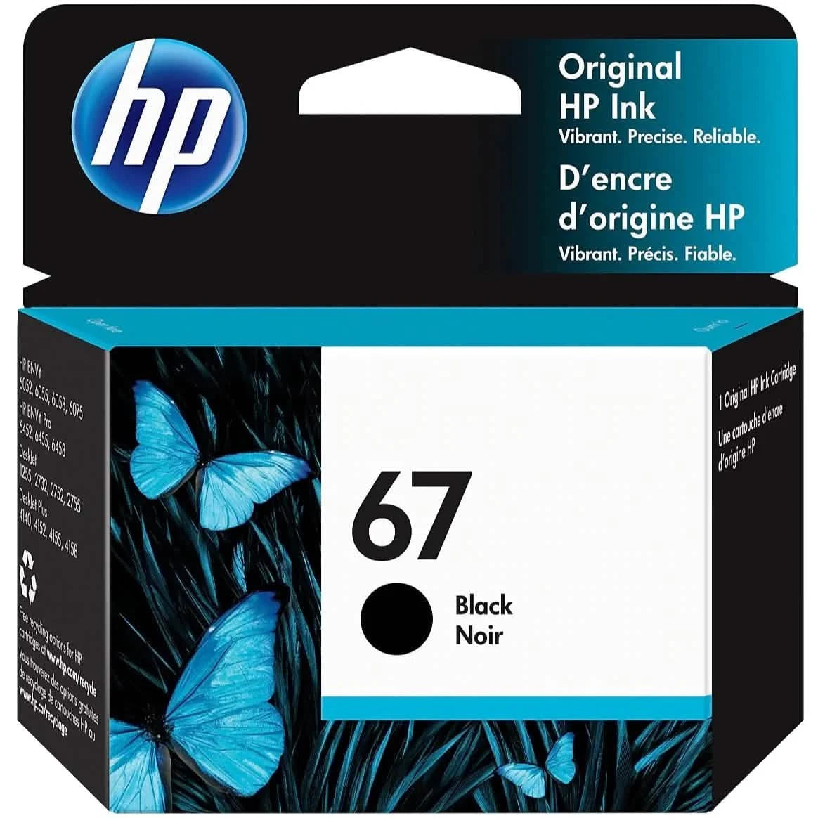 HP 67 Original Ink Cartridge 3YM55AN 3YM56AN Computer Accessories Black - DailySale
