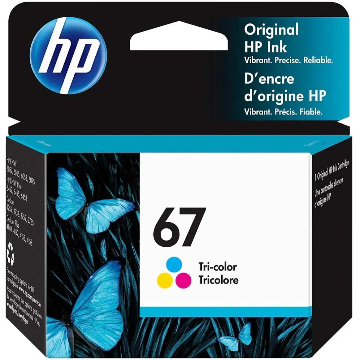 HP 67 Original Ink Cartridge 3YM55AN 3YM56AN Computer Accessories Tri-Color - DailySale