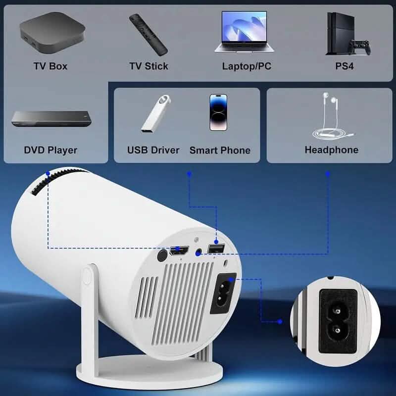 HY300 Pro Mini Portable Projector TV & Video - DailySale
