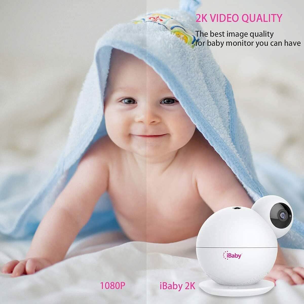 iBaby M8 2K Smart Baby Monitor, 355° Pan 110° Tilt and 2-Way Talk Smart Home & Security - DailySale