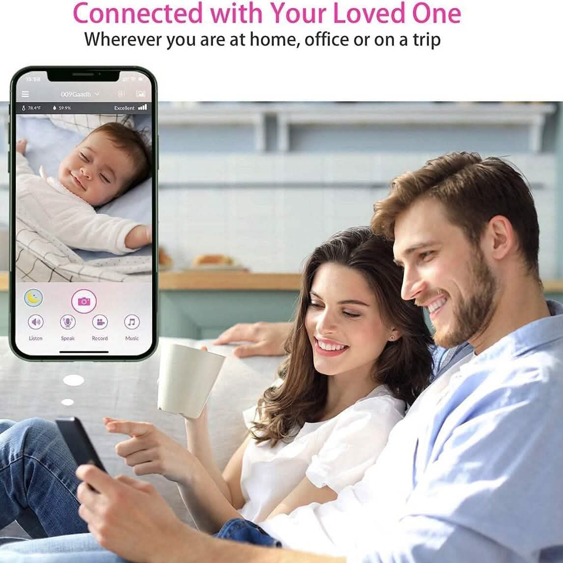 iBaby M8 2K Smart Baby Monitor, 355° Pan 110° Tilt and 2-Way Talk Smart Home & Security - DailySale