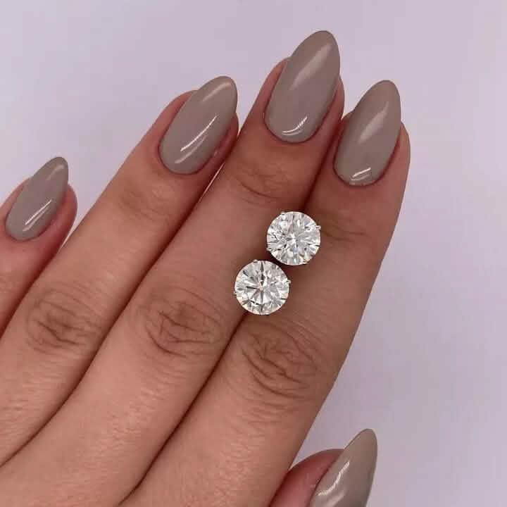 IGI Diamond Engagement Earrings VVS2 E Round 7.54 Ctw Lab Created Earrings - DailySale