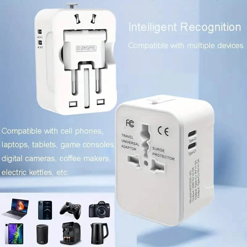 International Portable Worldwide All-in-One Plug Travel Adapter Converter for USA EU UK AUS Batteries & Power Accessories - DailySale