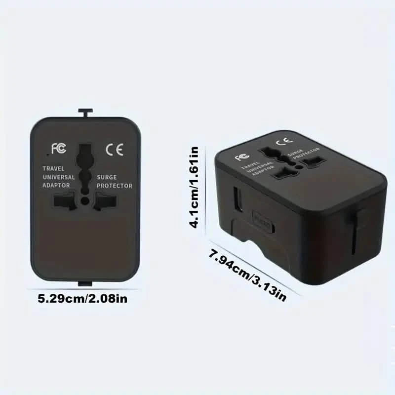 International Portable Worldwide All-in-One Plug Travel Adapter Converter for USA EU UK AUS Batteries & Power Accessories - DailySale