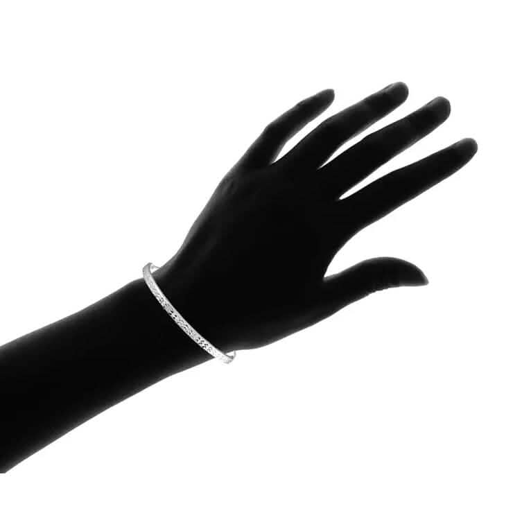 Italian Solid Sterling Silver Adjustable Bangle Bracelet Bracelets - DailySale