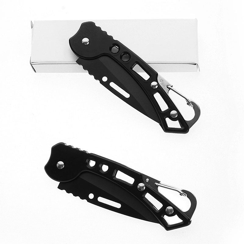 Pocket knife shown open and folded closed