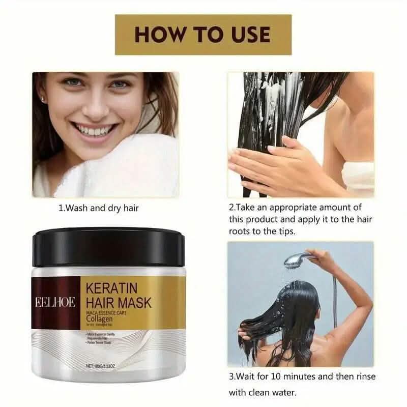 Keratin Soft Moisturizing Hair Mask with Collagen Beauty & Personal Care - DailySale