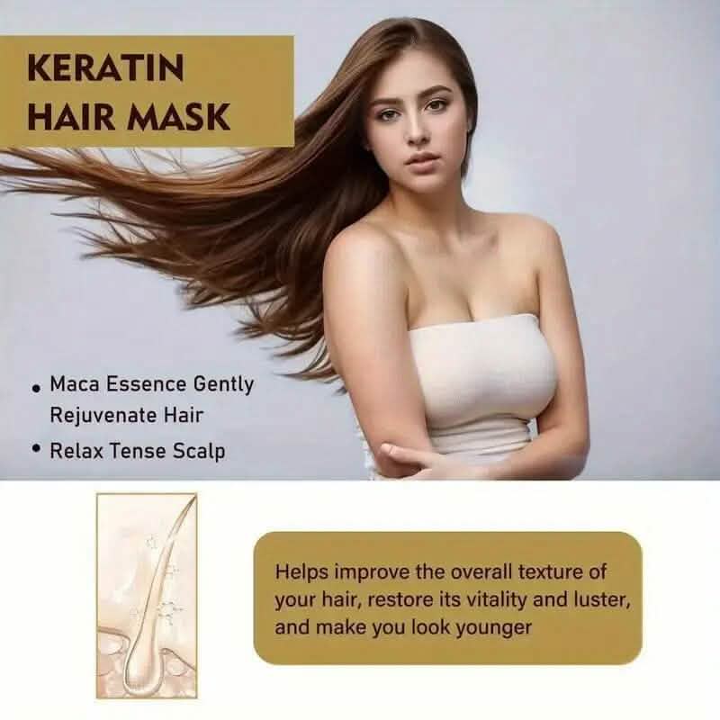 Keratin Soft Moisturizing Hair Mask with Collagen Beauty & Personal Care - DailySale