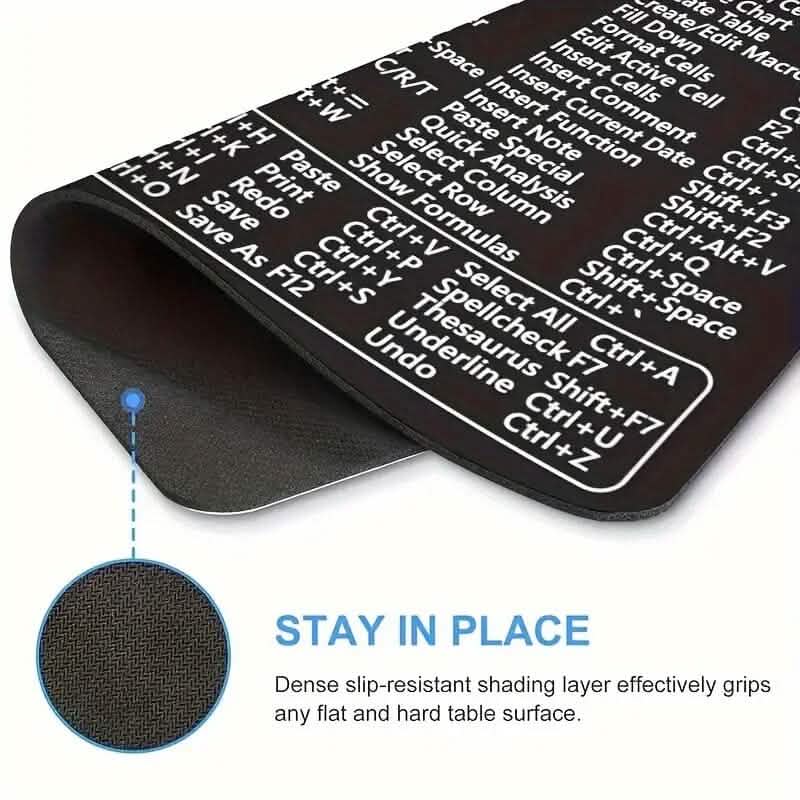 Keyboard Shortcuts Mouse Pad for Microsoft Word and Excel (PC Windows) Computer Accessories - DailySale