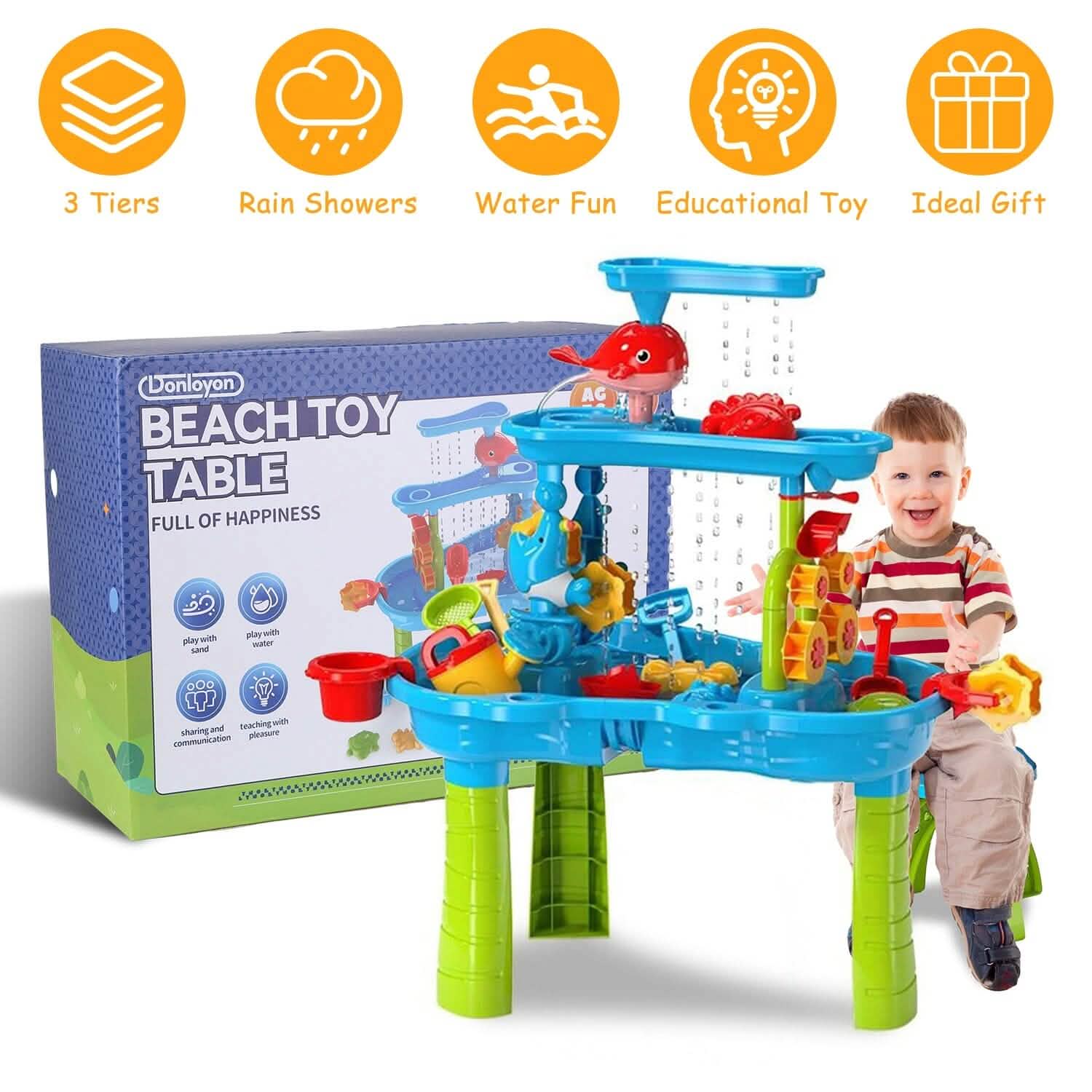 Kids Sand Water Table for 3-6 Years Old Sensory Exercise Friendship Building Toys & Games - DailySale