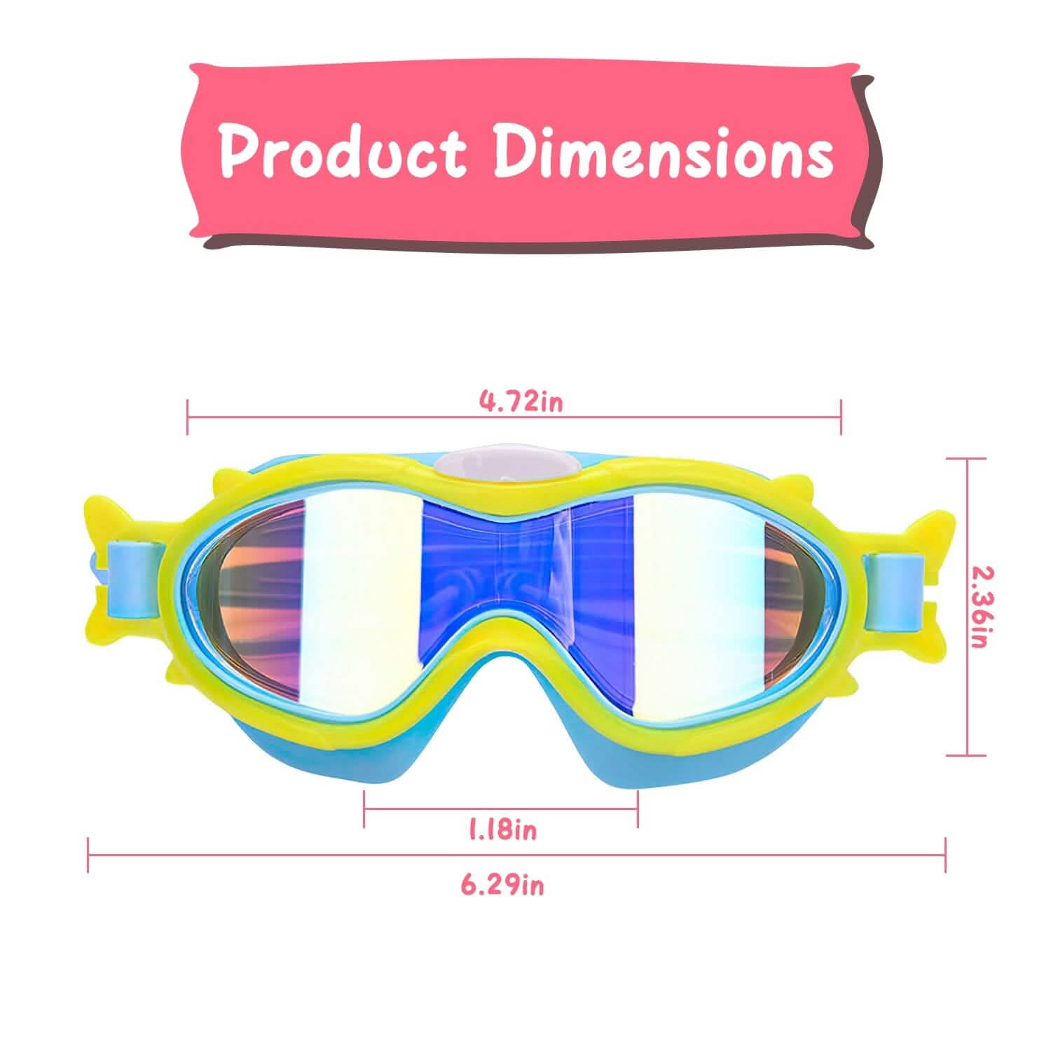 Kids Swim Goggles with Ear Plugs UV Protection Anti-Fog Leak Proof Sports & Outdoors - DailySale