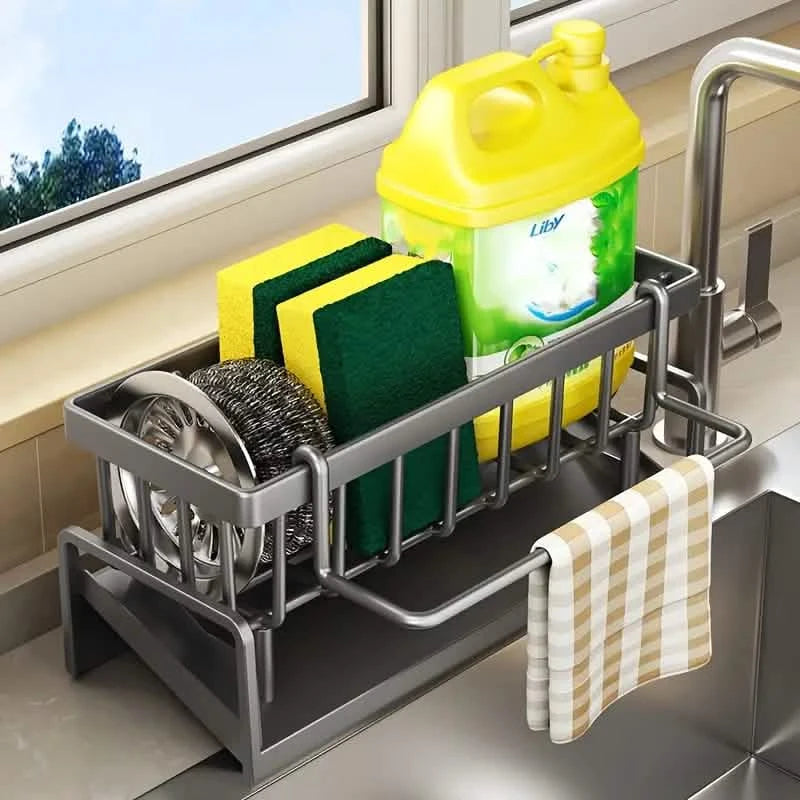 Kitchen Storage Rack - Multi-Functional Household Sink Organizer with Drain Basket Kitchen Storage - DailySale