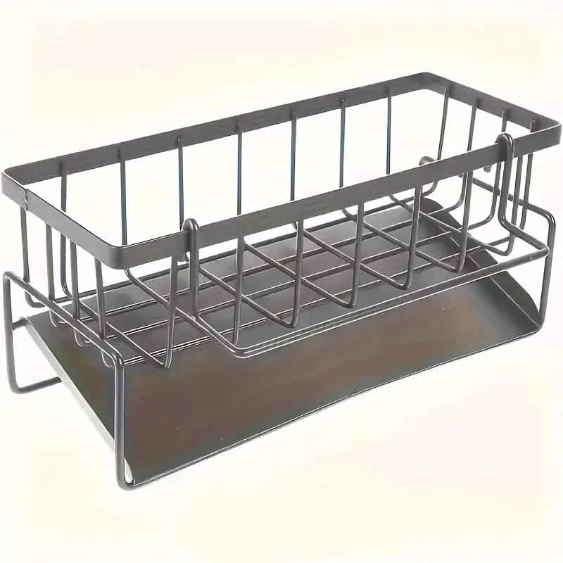 Kitchen Storage Rack - Multi-Functional Household Sink Organizer with Drain Basket Kitchen Storage Gray - DailySale