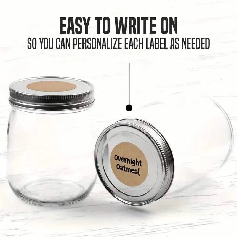 Kraft Paper Round Self-adhesive Label Paper Item Classification Name Stickers Personalized Labels Arts & Crafts - DailySale