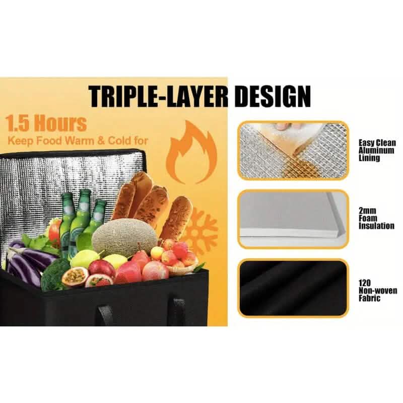 Large Capacity Insulated Food Cooler Bag Bags & Travel - DailySale