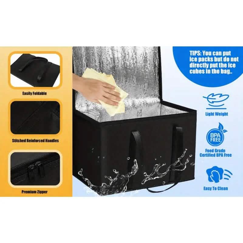 Large Capacity Insulated Food Cooler Bag Bags & Travel - DailySale