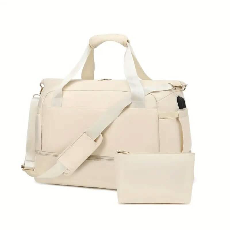 Large Capacity Women's Travel Duffel Bag Bags & Travel Beige - DailySale