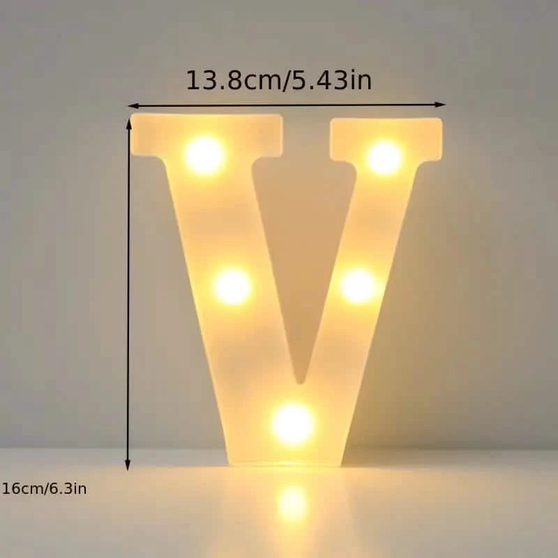 LED Alphabet Light Holiday Decor & Apparel V - DailySale