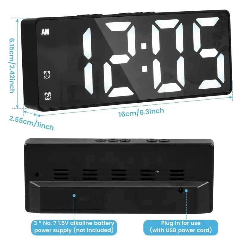 LED Digital Alarm Clock with Dual Alarms, Voice Control and more Household Appliances - DailySale