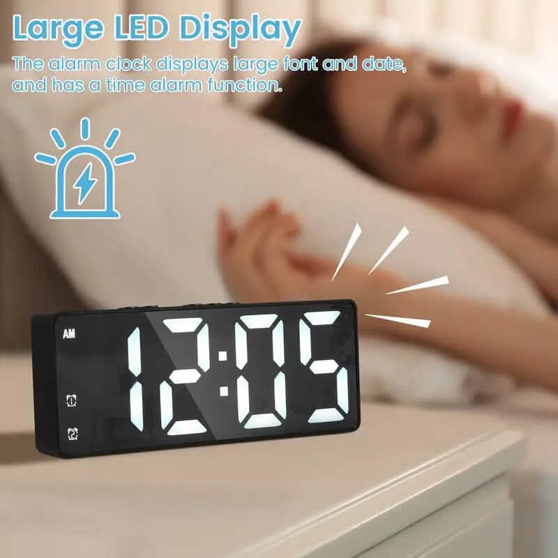 LED Digital Alarm Clock with Dual Alarms, Voice Control and more Household Appliances - DailySale
