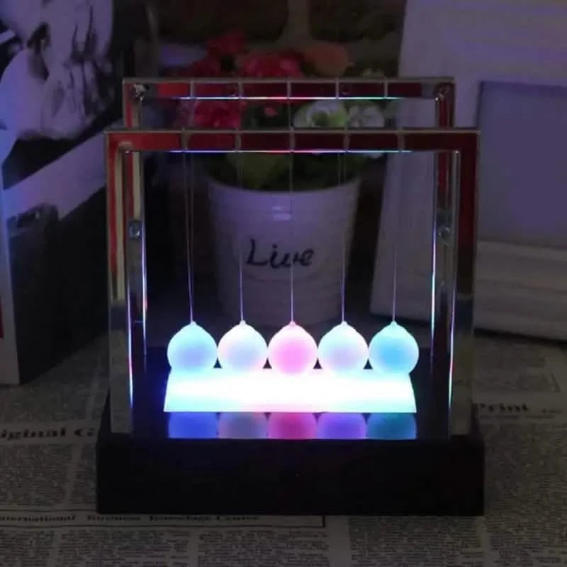 LED Light Up Pendulum Perpetual Fun Science Physics Learning Balance Balls Desk Toys Toys & Games - DailySale