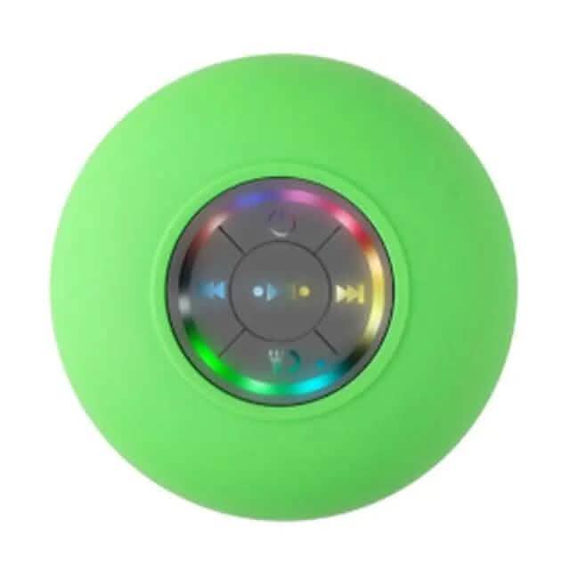 LED Portable Wireless Rechargeable Suction Bathroom Speaker Speakers Green - DailySale
