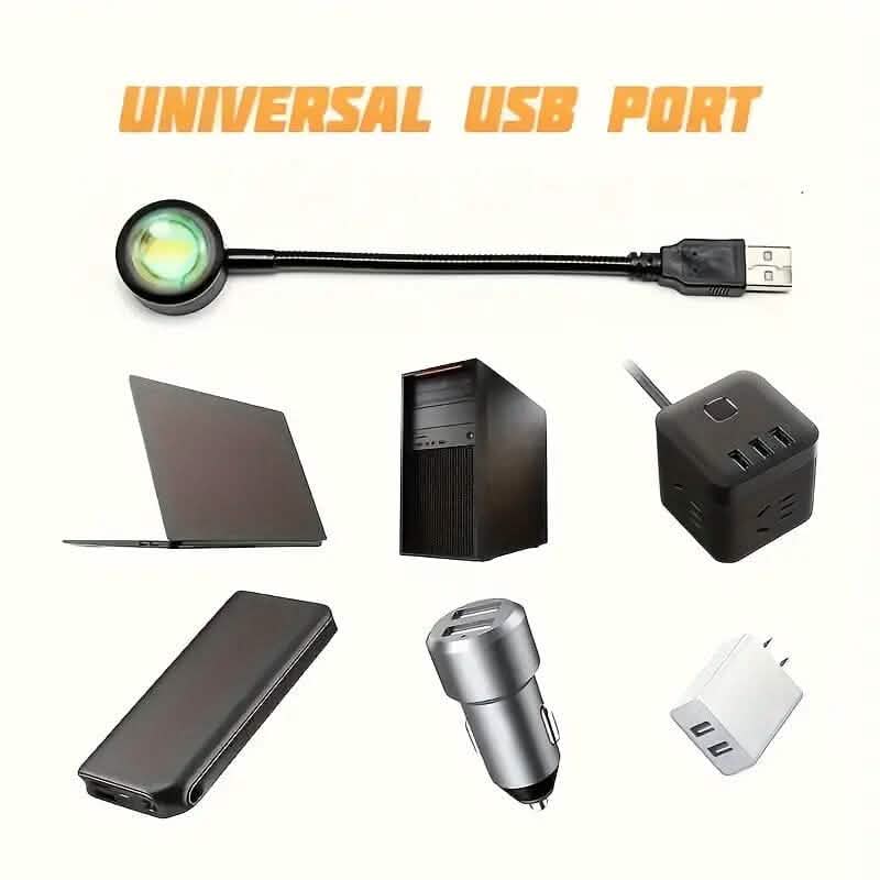 LED Projection Sunset Rainbow Lamp Indoor Lighting - DailySale