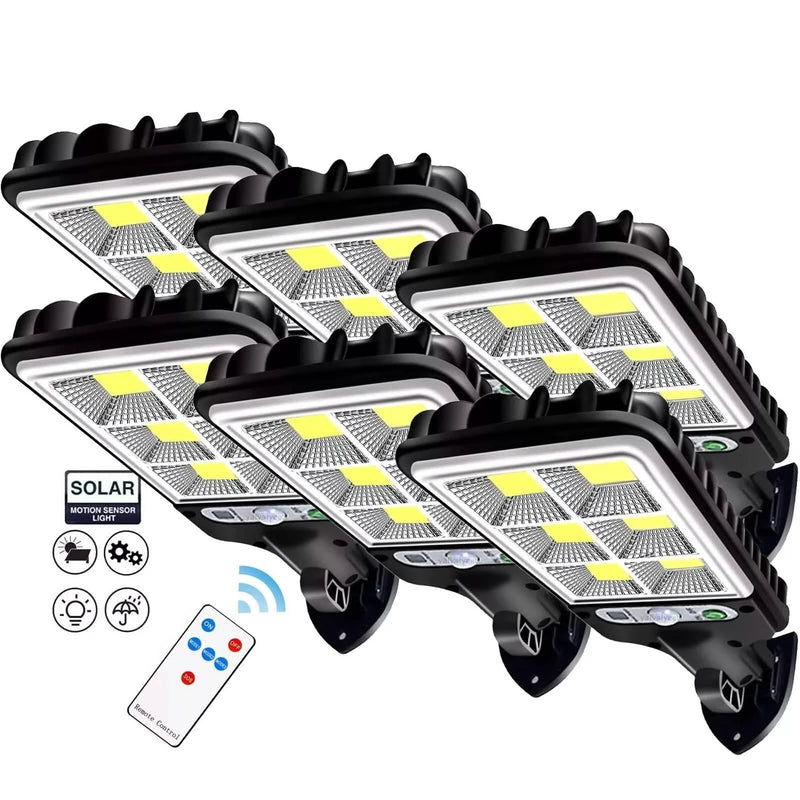 LED Solar Light Motion Sensor 3 Modes Flood Lamp Outdoor Street Wall Yard Garden Outdoor Lighting 6-Pack - DailySale
