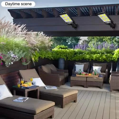LED Solar Light Motion Sensor 3 Modes Flood Lamp Outdoor Street Wall Yard Garden Outdoor Lighting - DailySale