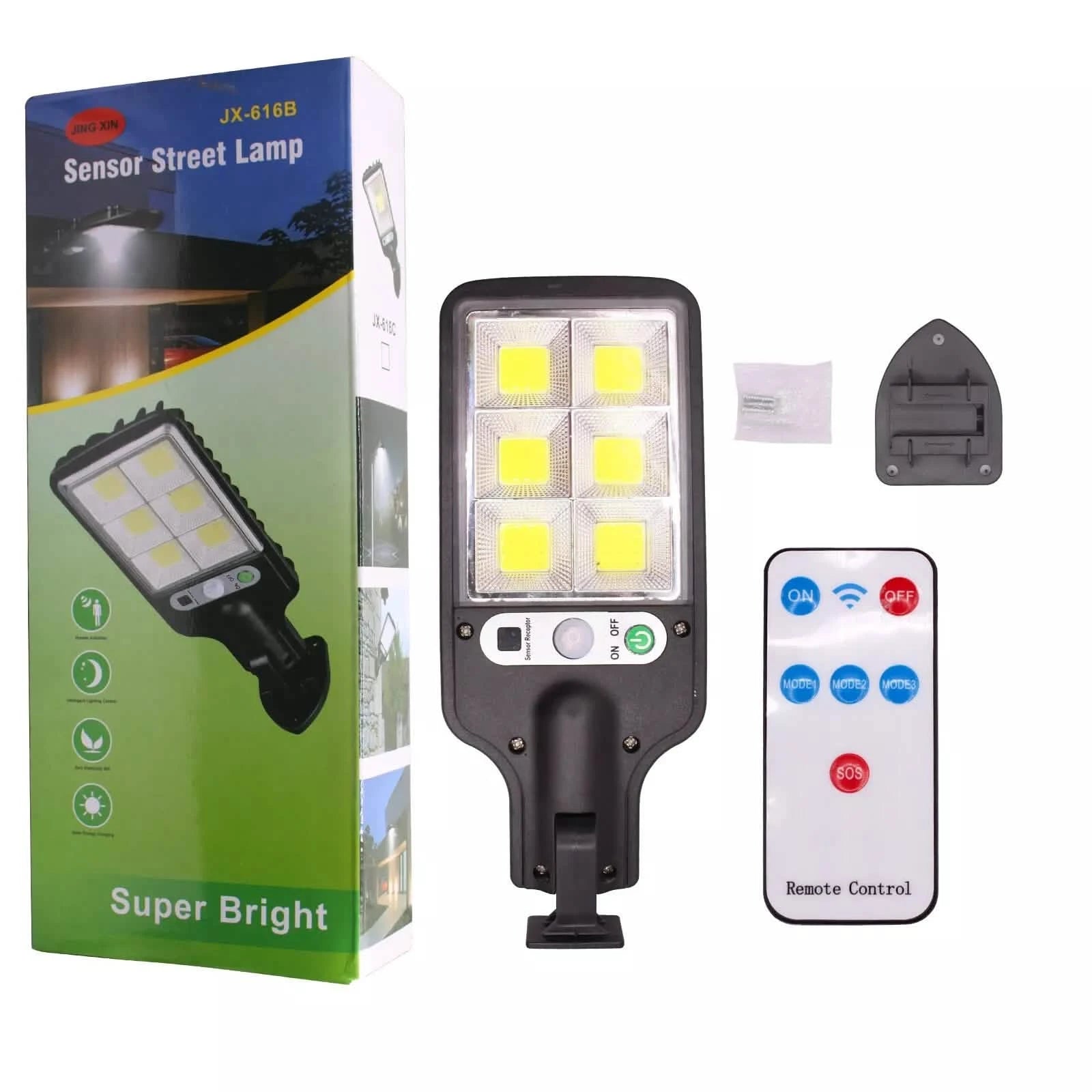 LED Solar Light Motion Sensor 3 Modes Flood Lamp Outdoor Street Wall Yard Garden Outdoor Lighting - DailySale