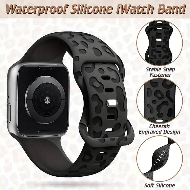 Leopard Engraved Replacement Band Compatible with iWatch Smart Watches - DailySale