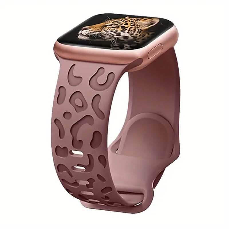 Leopard Engraved Replacement Band Compatible with iWatch Smart Watches Purple 38mm/40mm/41mm - DailySale
