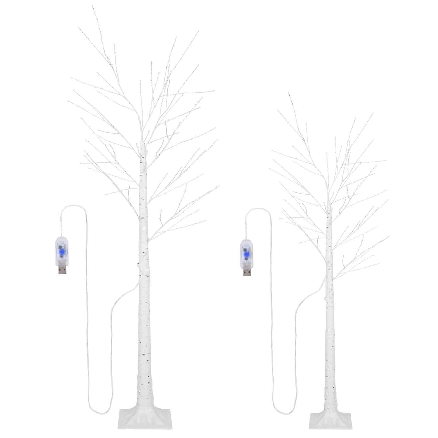 Lighted Birch Tree Artificial White Birch Tree Wig with 8 Warm White Lighting Modes Garden & Patio - DailySale