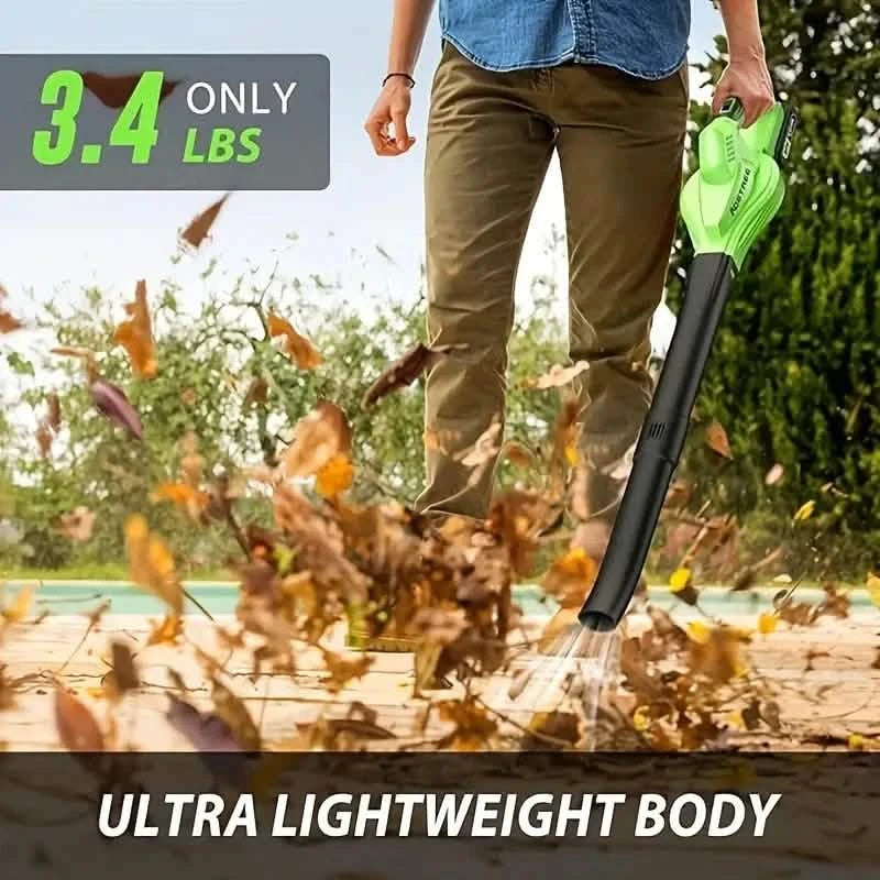 Lightweight Electric Cordless Leaf Blower for Lawn Care With 2 Batteries & Charger Garden & Patio - DailySale