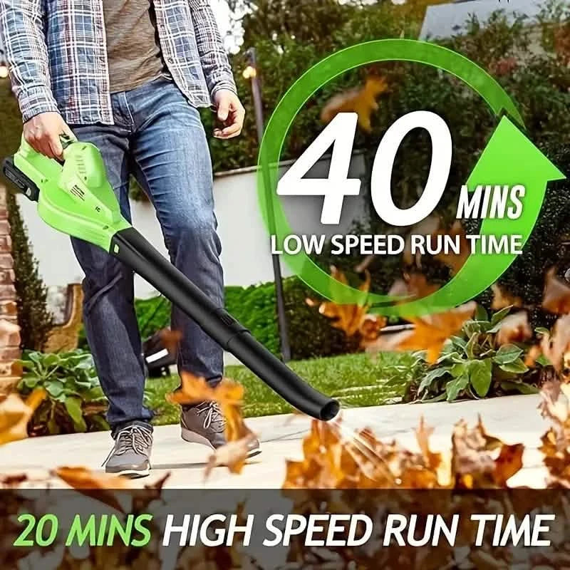 Lightweight Electric Cordless Leaf Blower for Lawn Care With 2 Batteries & Charger Garden & Patio - DailySale