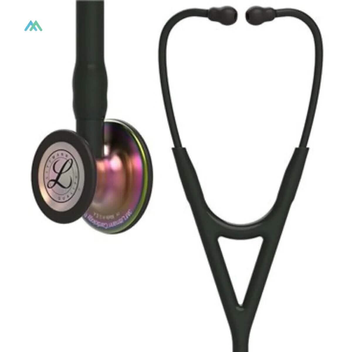 Littmann Cardiology IV Diagnostic Stethoscope - Rainbow-Finish Chestpiece/Black Tube (6165) Wellness - DailySale