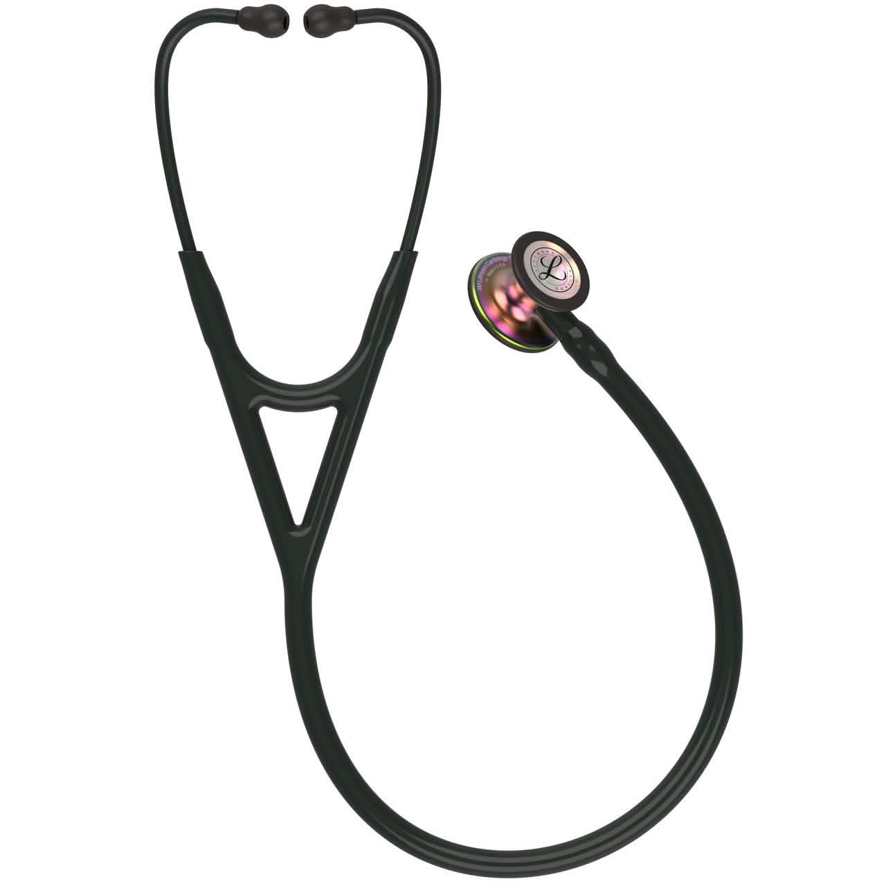 Littmann Cardiology IV Diagnostic Stethoscope - Rainbow-Finish Chestpiece/Black Tube (6165) Wellness - DailySale