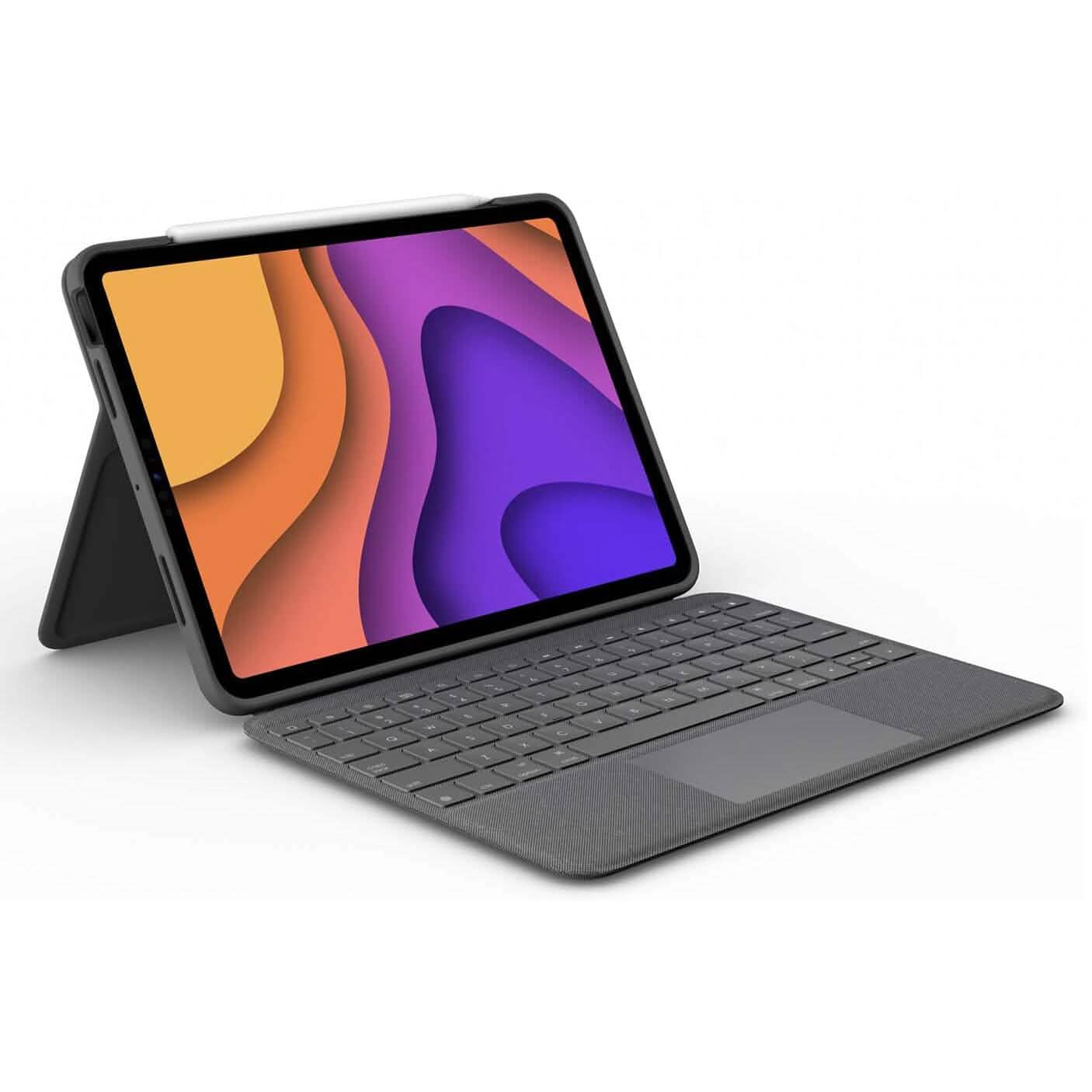 Logitech Folio Touch iPad Keyboard Case with Trackpad and Smart Connector for iPad Air (4th Generation) – Graphite Apple Exclusive Computer Accessories - DailySale