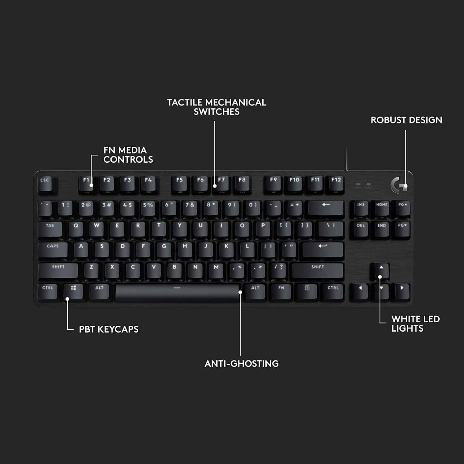 Logitech G413 TKL SE Mechanical Gaming Keyboard Computer Accessories - DailySale