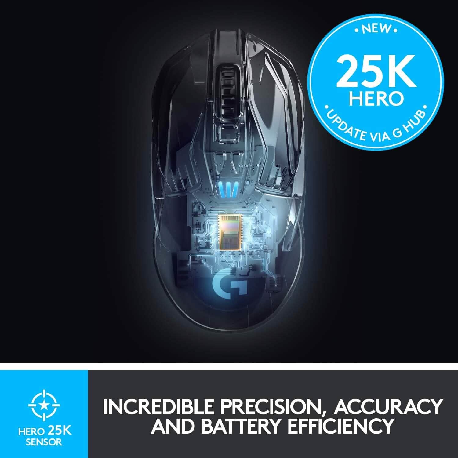 Logitech G903 LIGHTSPEED Wireless Gaming Mouse with Hero 25K Sensor (Refurbished) Computer Accessories - DailySale